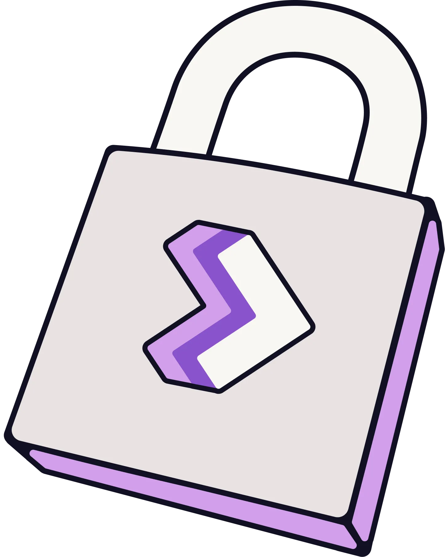 Padlock illustration with the SiteWalk logo — secure by design